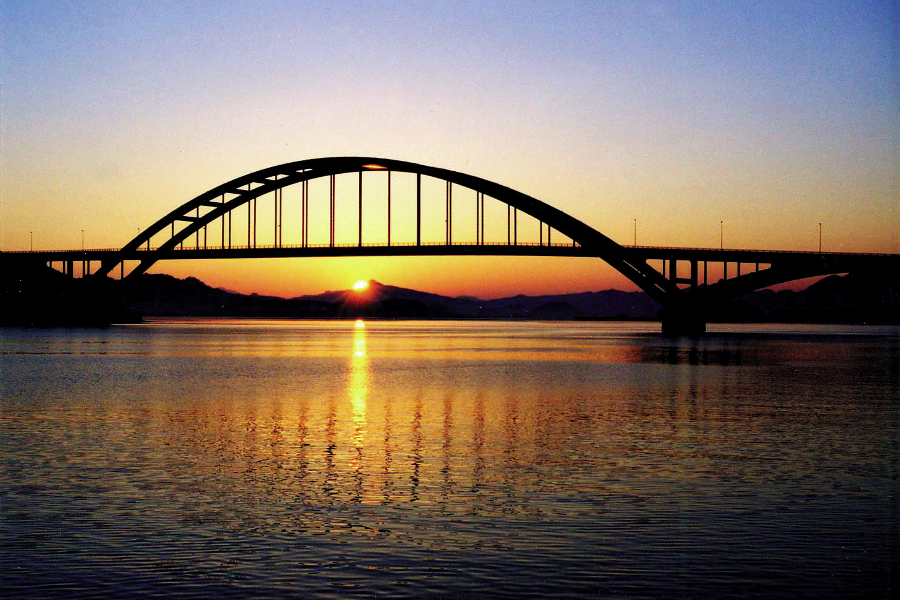 伊万里湾の夕陽