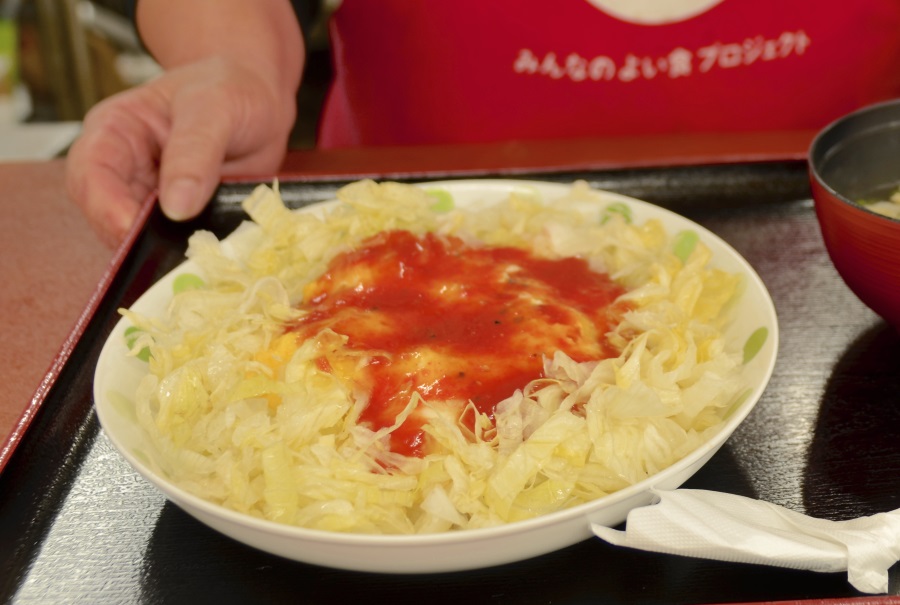 イチオシメニューの「オムタコ丼」