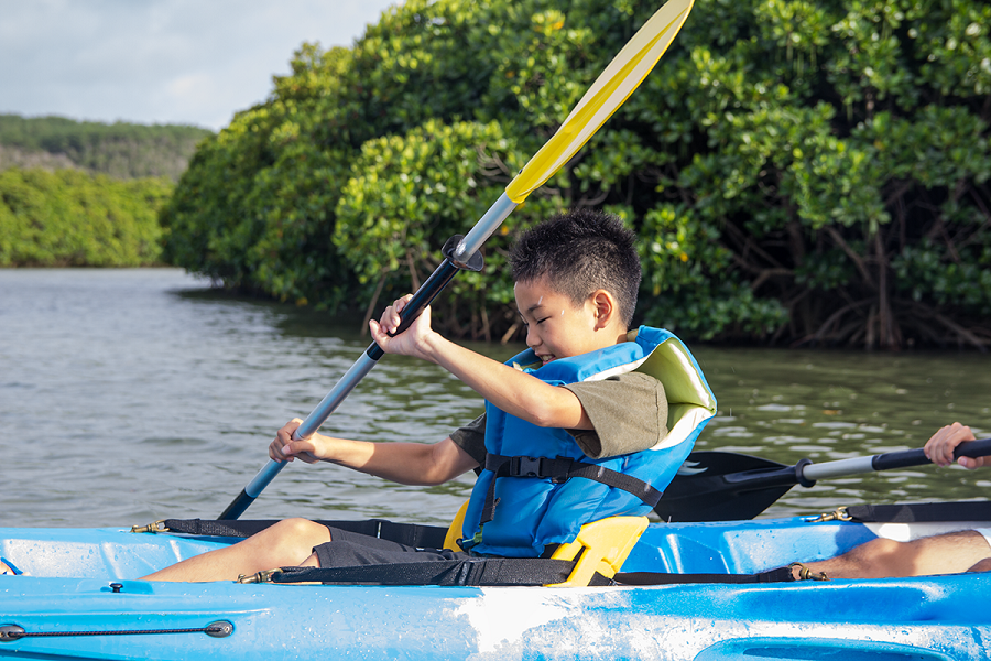 小さい子どもでも楽しめるのがマングローブカヤックの魅力