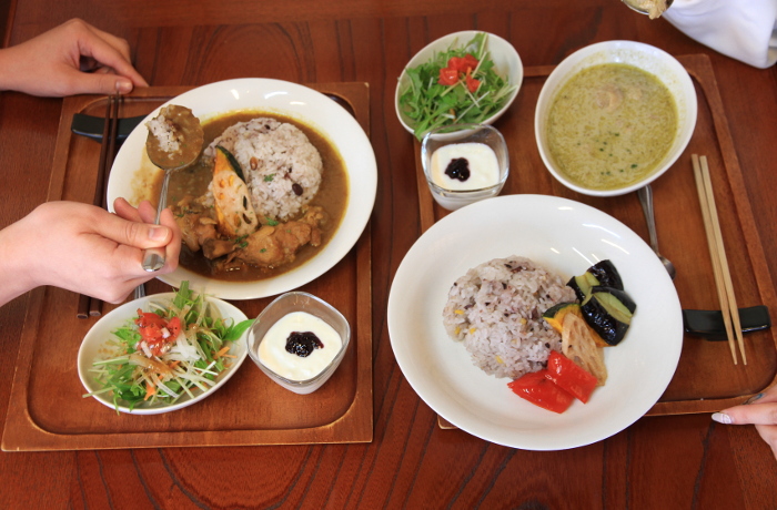 グリーンカレーとチキンカレー