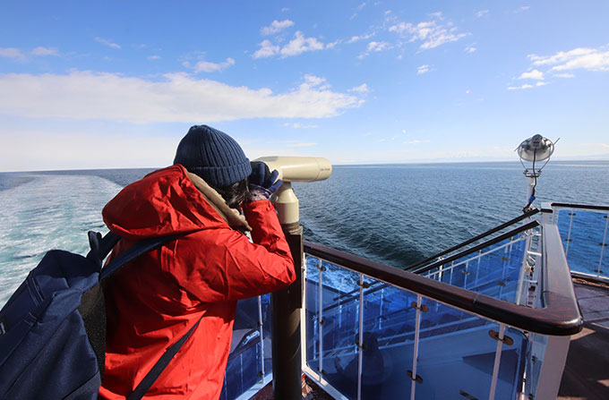 おーろら船内の双眼鏡