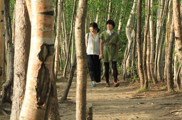 青い池側道散歩