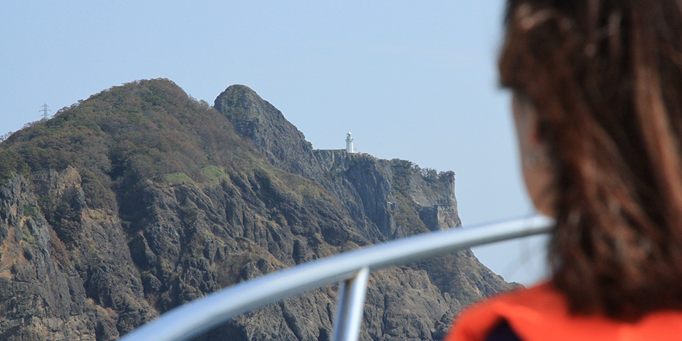 クルーズ船から眺めた地球岬