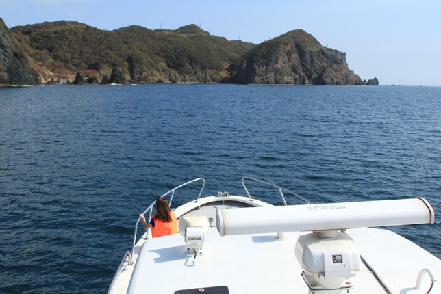 クルーズ船と風景