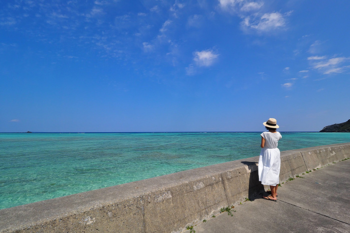 島でも有数のビーチ「あがり浜」