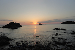 カーシリからの夕日