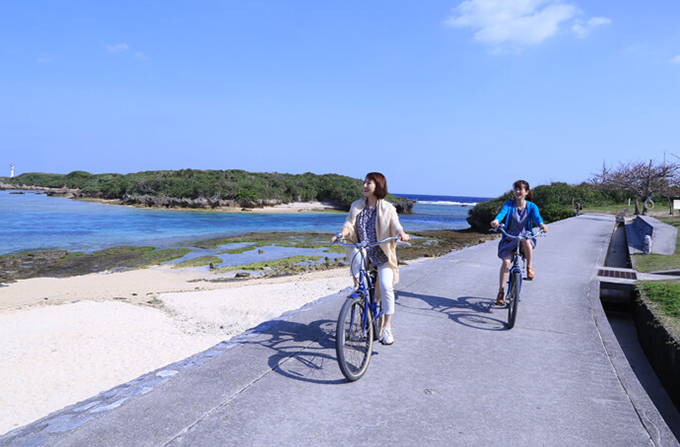 備瀬崎をサイクリング