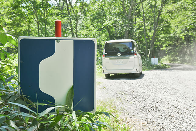 神の子池の停車帯