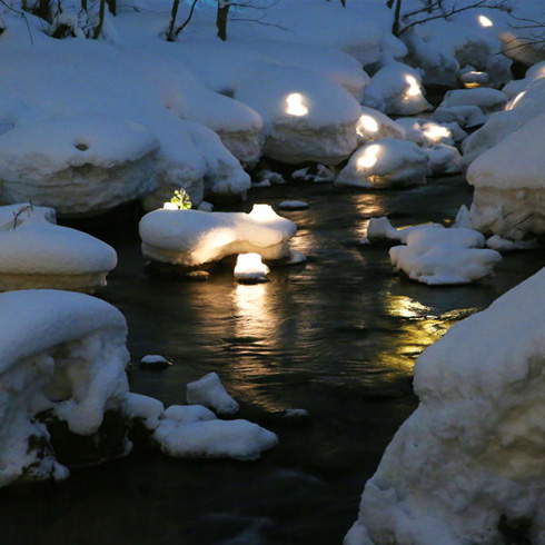朝里川温泉のあかり