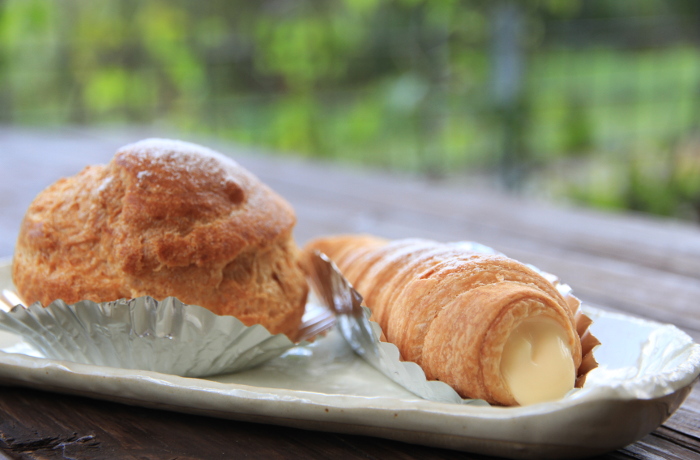 ジャージー牛乳を使ったカスタードクリームは絶品