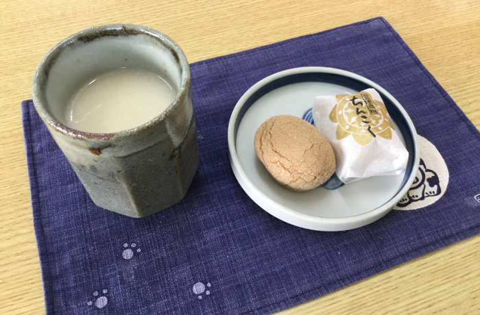 饅頭と甘酒