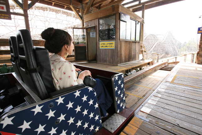 木製コースターから見る景色は圧巻