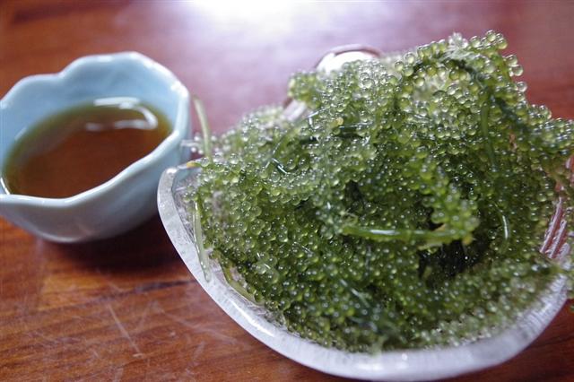 グリーンキャビアとも呼ばれる。酢じょうゆで食べるのが一般的