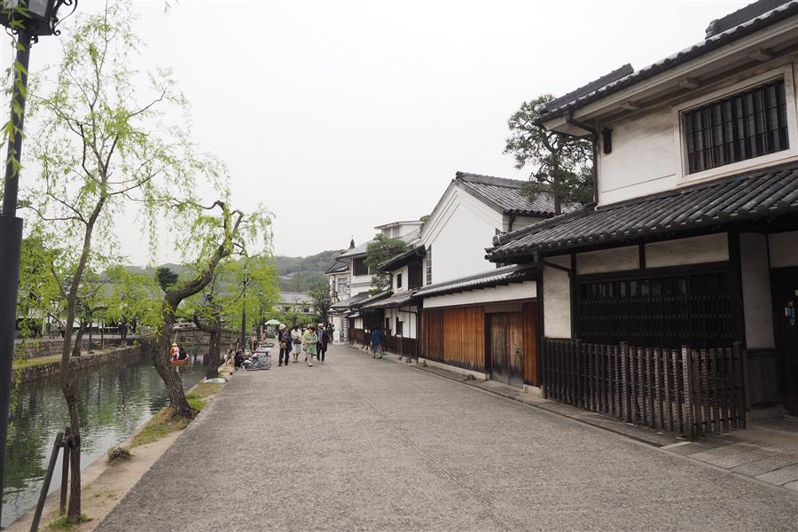 倉敷街道古色古香，非常適合旅人來悠遊漫步