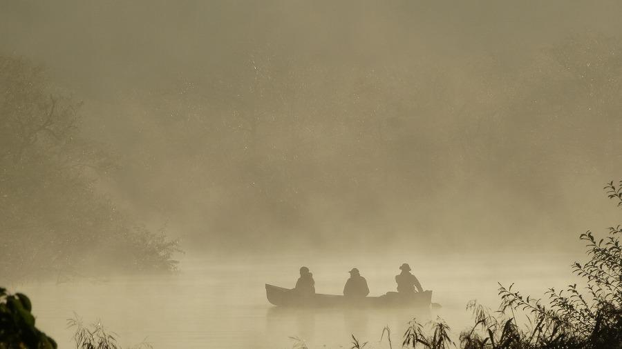 釧路湿原 秋の早朝カヌー「蒸発霧」