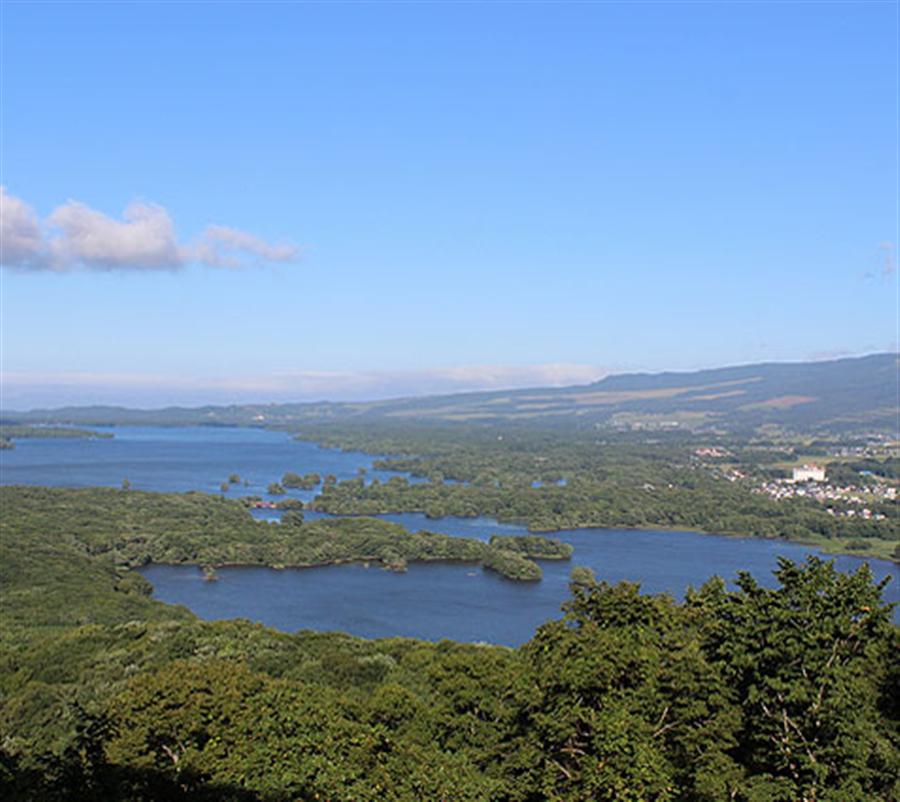 大沼国定公園 日暮山展望台から見た大沼・小沼
