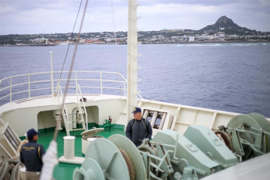 フェリーの甲板の様子