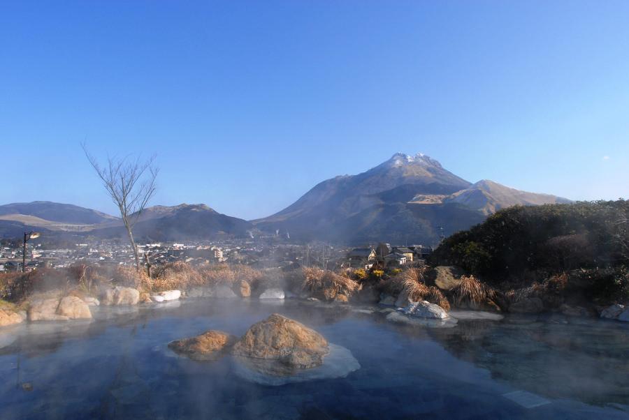 いつ訪れても素晴らしい由布岳の眺め
