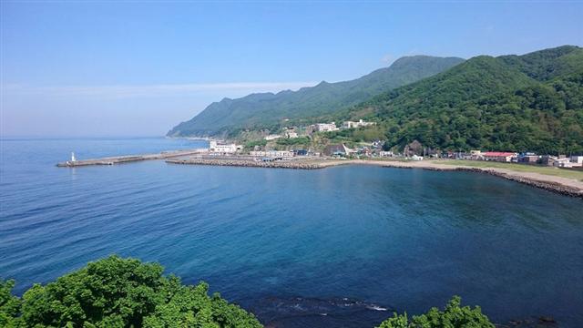 神恵内の夕日スポット・誓いの鐘1