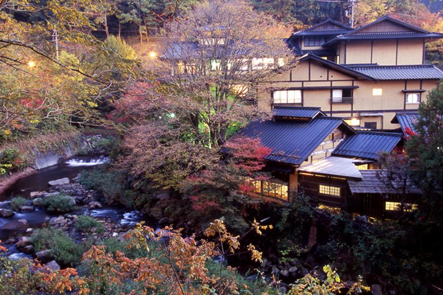黒川温泉の中心部にある純和風旅館「夢龍胆」