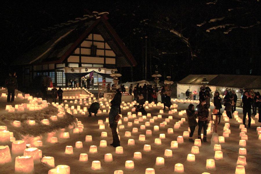 雪灯路 定山渓神社