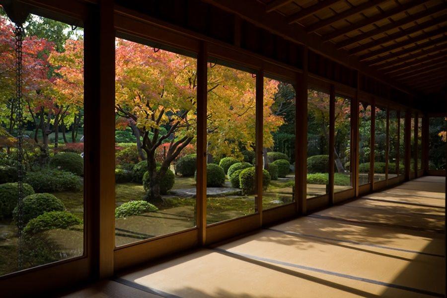 紅葉の時期はひと際にぎわう日本庭園