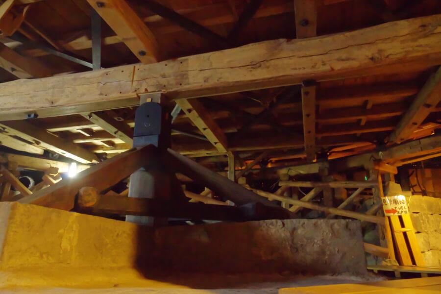 舞台の真下には奈落と呼ばれる空間が広がります