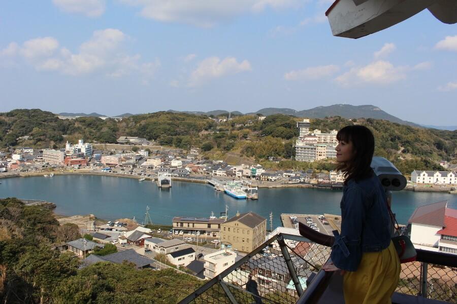 5階の展望台からは平戸市内を360度見渡すことができます