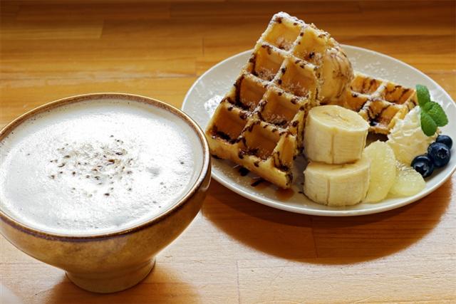 「焼き立てワッフル」