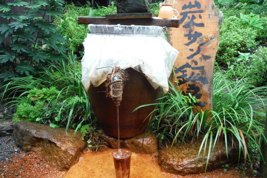 鉄分を含む炭酸泉は飲泉も出来ます