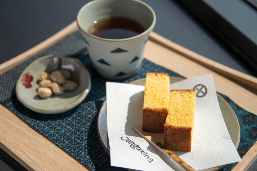 カステラの懐紙には「Cangoxina」の文字が！