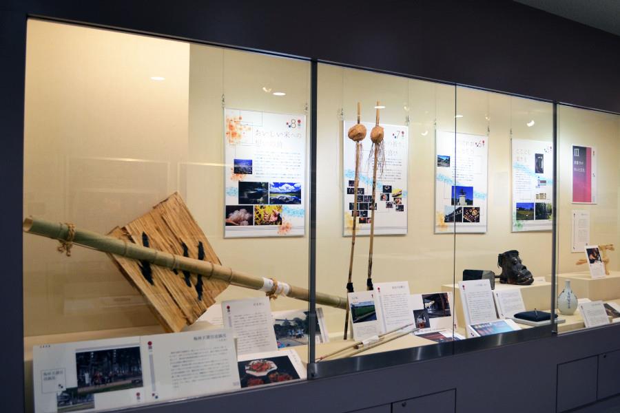 ▲日本遺産の認定を受けた珍しい歴史的文化遺産が展示されている ▲日本遺産の認定を受けた珍しい歴史的文化遺産が展示されている