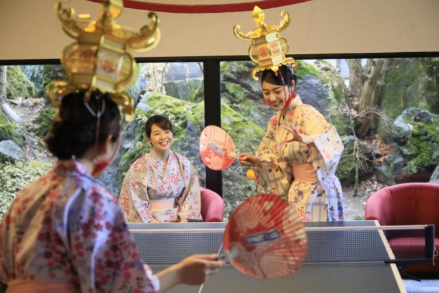 ▲インスタ映え必至の山鹿遊び ▲インスタ映え必至の山鹿遊び
