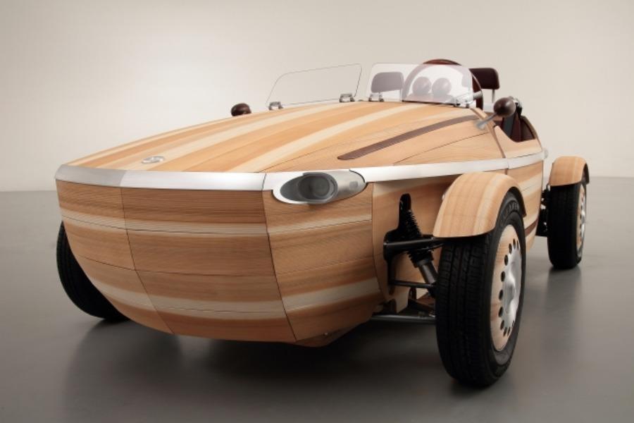 ▲ミラノデザインウィークで話題を集めたトヨタ木製コンセプトカー「SETSUNA」 ▲ミラノデザインウィークで話題を集めたトヨタ木製コンセプトカー「SETSUNA」