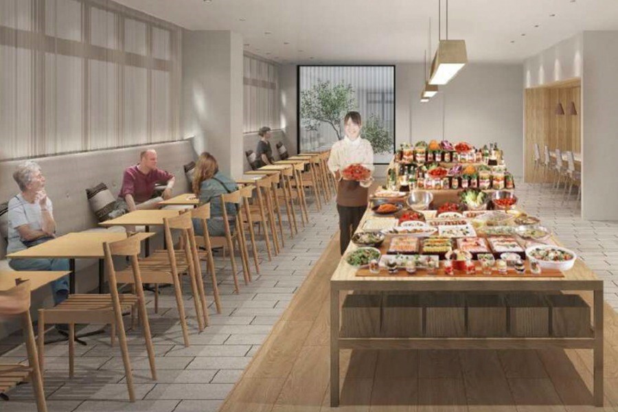 ▲地元の食材を使った朝食を提供予定 地元の食材を使った朝食を提供予定