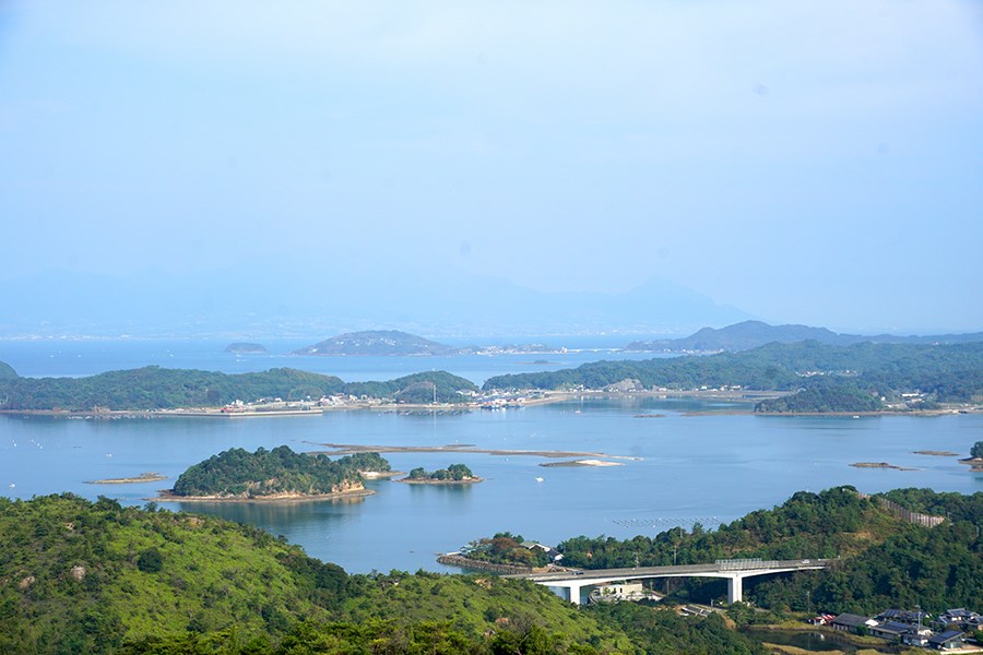 標高162メートルの千巌山の展望所"